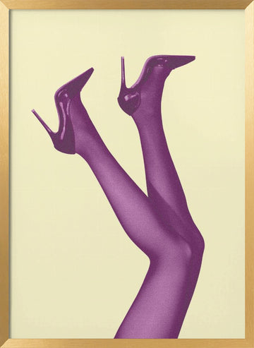 Stylish Purple Legs | Poster - Gold Frame Interior