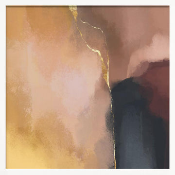 Elegant Abstract Gold | Poster - White Frame Interior