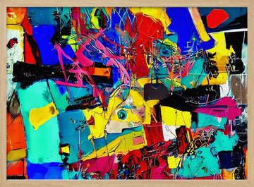 Colorful Urban Energy | Poster - Wood Frame Interior