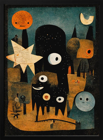 Celestial Creatures | Poster - Black Metal Frame Interior