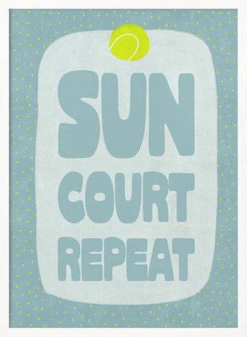 Sun Court Repeat | Poster - White Frame Interior