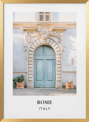 Rome Italy Travel Poster | Poster - Gold Frame Interior