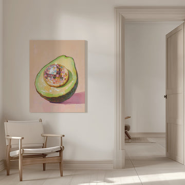 Avocado Disco Ball | Canvas - Room Interior 1