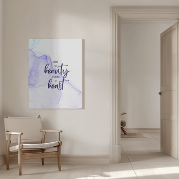 Wake Up Beauty Beast | Canvas - Room Interior 1
