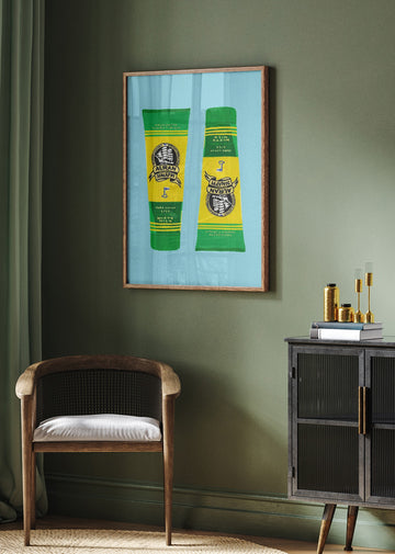 Classic Finnish Mustard Tubes | Poster - Room Interior 2