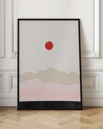 Minimalist Sun Mountains | Poster - Room Interior 1