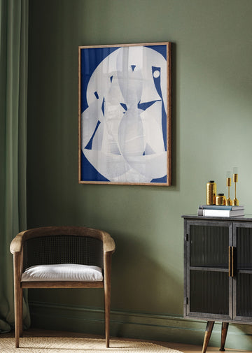 Abstract Blue Flow | Poster - Room Interior 2