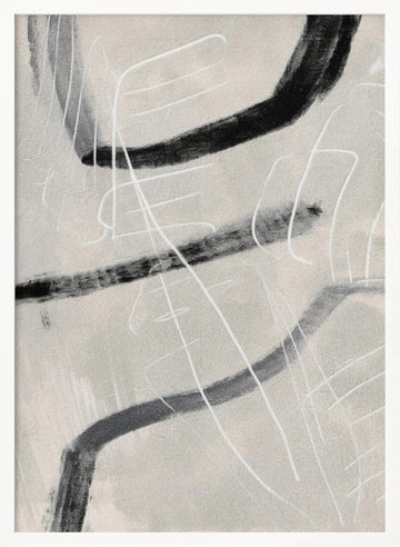 Dynamic Abstract Curves | Poster - White Frame Interior