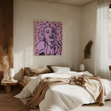 Laughing Pop Art Woman | Canvas - Room Interior 2
