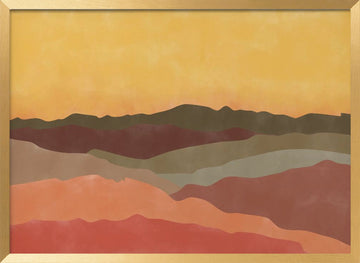 Warm Desert Layers | Poster - Gold Frame Interior