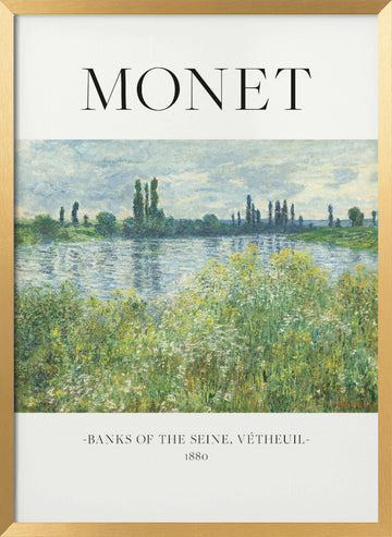 Banks Of The Seine | Poster - Gold Frame Interior