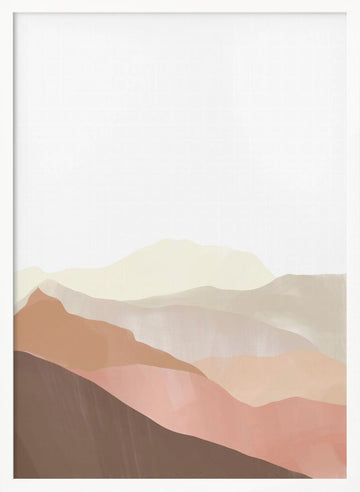 Soft Desert Layers | Poster - White Frame Interior