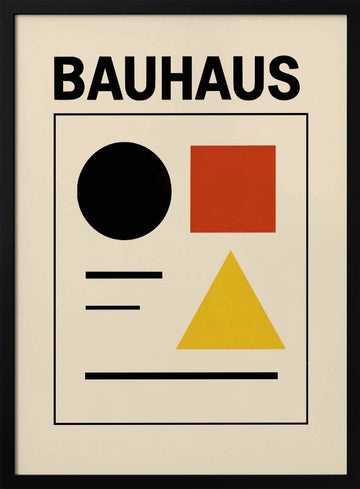 Bauhaus Primary Shapes | Poster - Black Metal Frame Interior