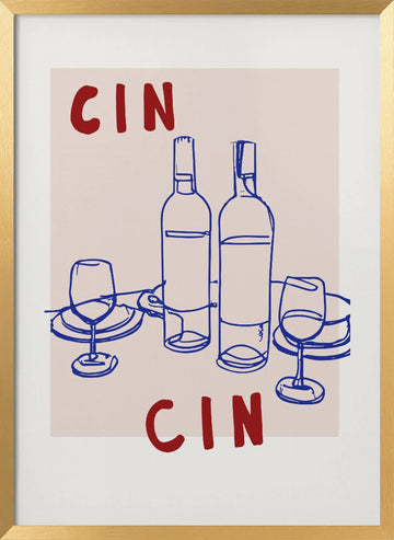 Wine Celebration | Poster - Gold Frame Interior