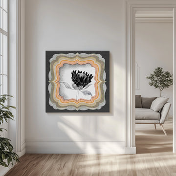 Elegant Protea Bloom | Canvas - Room Interior 1
