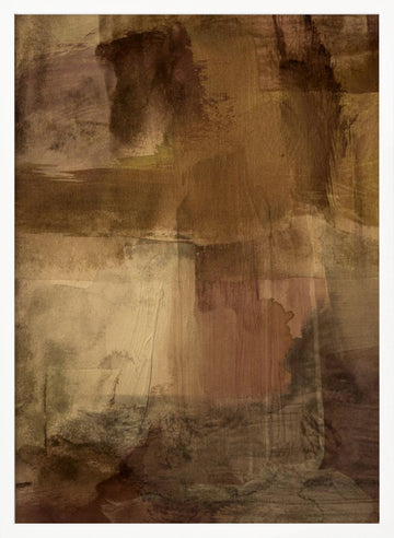 Warm Earthy Strokes | Poster - White Frame Interior