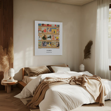 Paris France Affiches Travel poster | Canvas - Room Interior 2