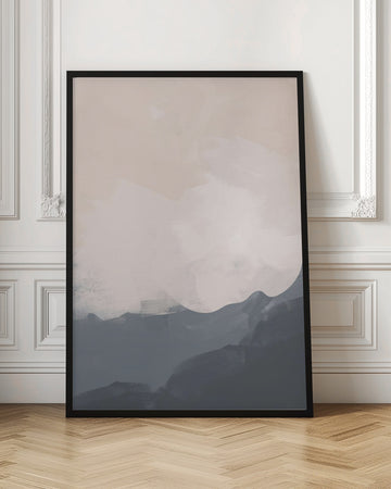 Misty Mountain Abstract | Poster - Room Interior 1