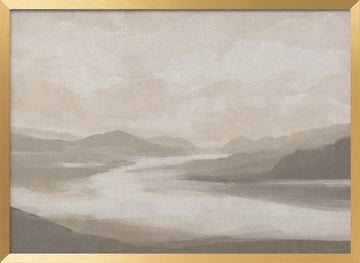 Lake Sunrise | Poster - Gold Frame Interior