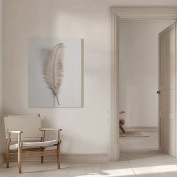 Delicate Light Feather | Canvas - Canvas Interior