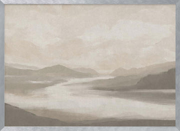 Lake Sunrise | Poster - Silver Frame Interior