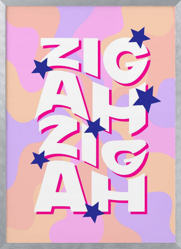 Colorful Zig A Zig Ah | Poster - Silver Frame Interior