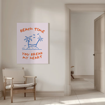 Beach Time Heartbreak | Canvas - Room Interior 1