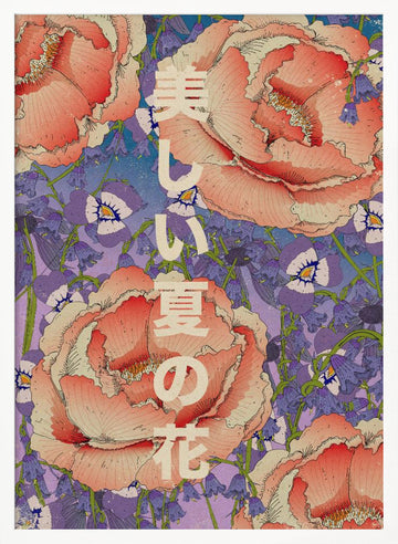 Beautiful Summer Flowers | Poster - White Frame Interior