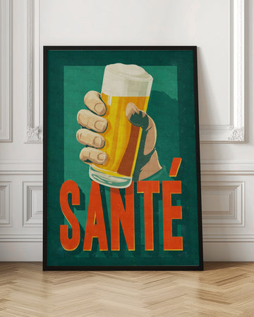Santé Beer Toast | Poster - Room Interior 1