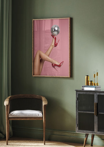Red Heels Disco Glam | Poster - Room Interior 2
