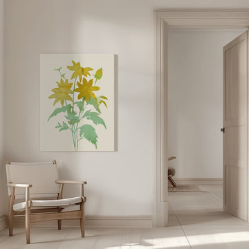 Gentle Yellow Blossoms | Canvas - Room Interior 1