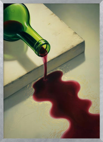 Pouring Red Wine | Poster - Silver Frame Interior