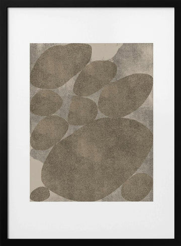 Oval Serenity | Poster - Black Metal Frame Interior