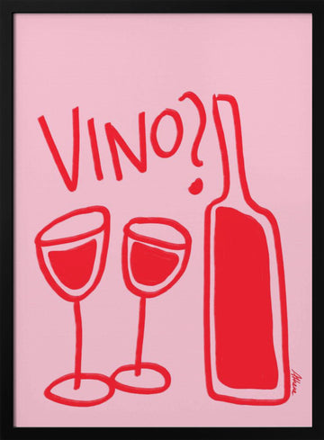 Vino? | Poster - Black Metal Frame Interior