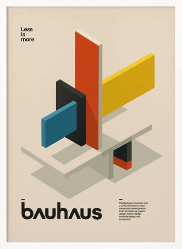 Geometric Shapes Bauhaus | Poster - White Frame Interior