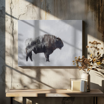 Wild Bison Forest | Canvas - Room Interior 2