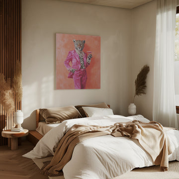 Leopard Pink Suit Martini | Canvas - Room Interior 2