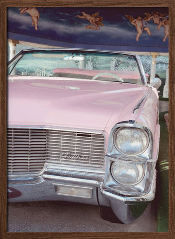 Pink Cadillac Dream | Poster - Walnut Frame Interior