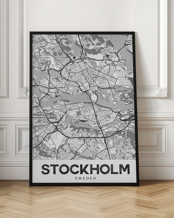 Stockholm Sweden Map | Poster - Room Interior 1