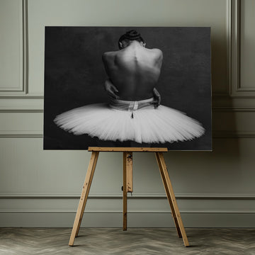 Graceful Ballerina Back | Canvas - Room Interior 1