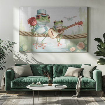Frogs on a rope | Poster - Room Interior 1