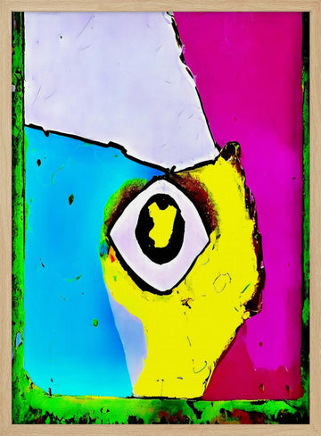 Vibrant Abstract Eye | Poster - Wood Frame Interior