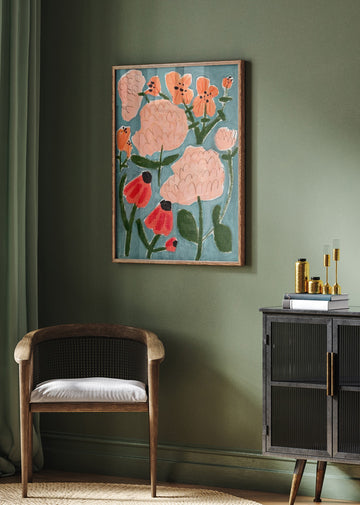 Colorful Abstract Garden | Poster - Room Interior 2