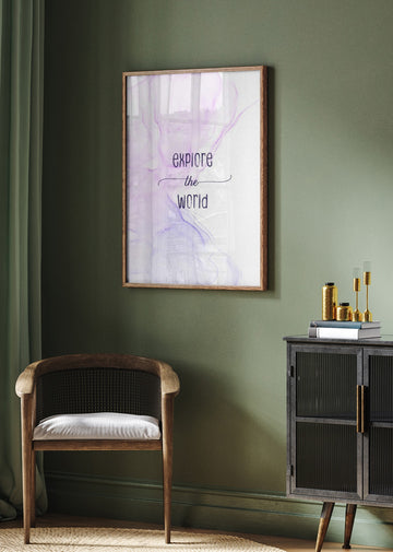 Ethereal Explore World Quote | Poster - Room Interior 2