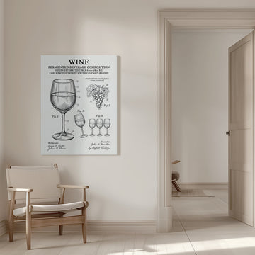 Wine Patent Diagram | Canvas - Room Interior 1