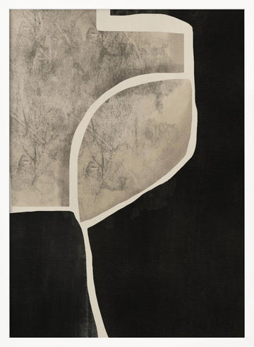 Textured Organic Shapes | Poster - White Frame Interior