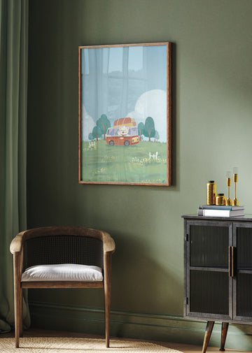 Happy Camper Bear | Poster - Room Interior 2