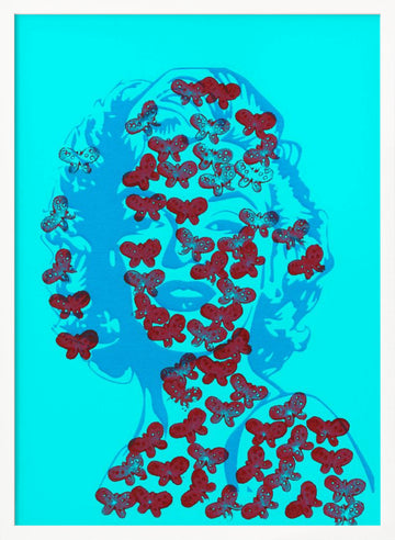 Pop Art Butterfly Woman | Poster - White Frame Interior