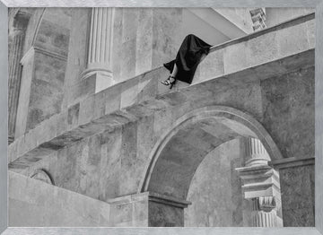 Elegant Architectural Pose | Poster - Silver Frame Interior