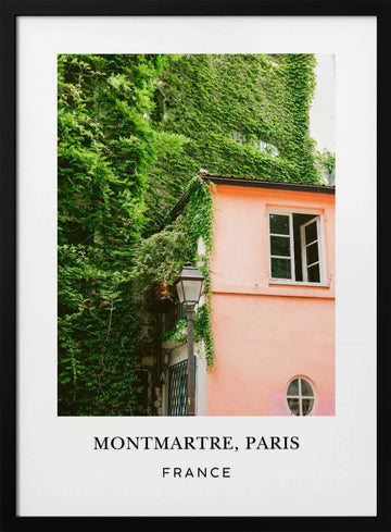 Montmartre Travel poster | Poster - Black Metal Frame Interior